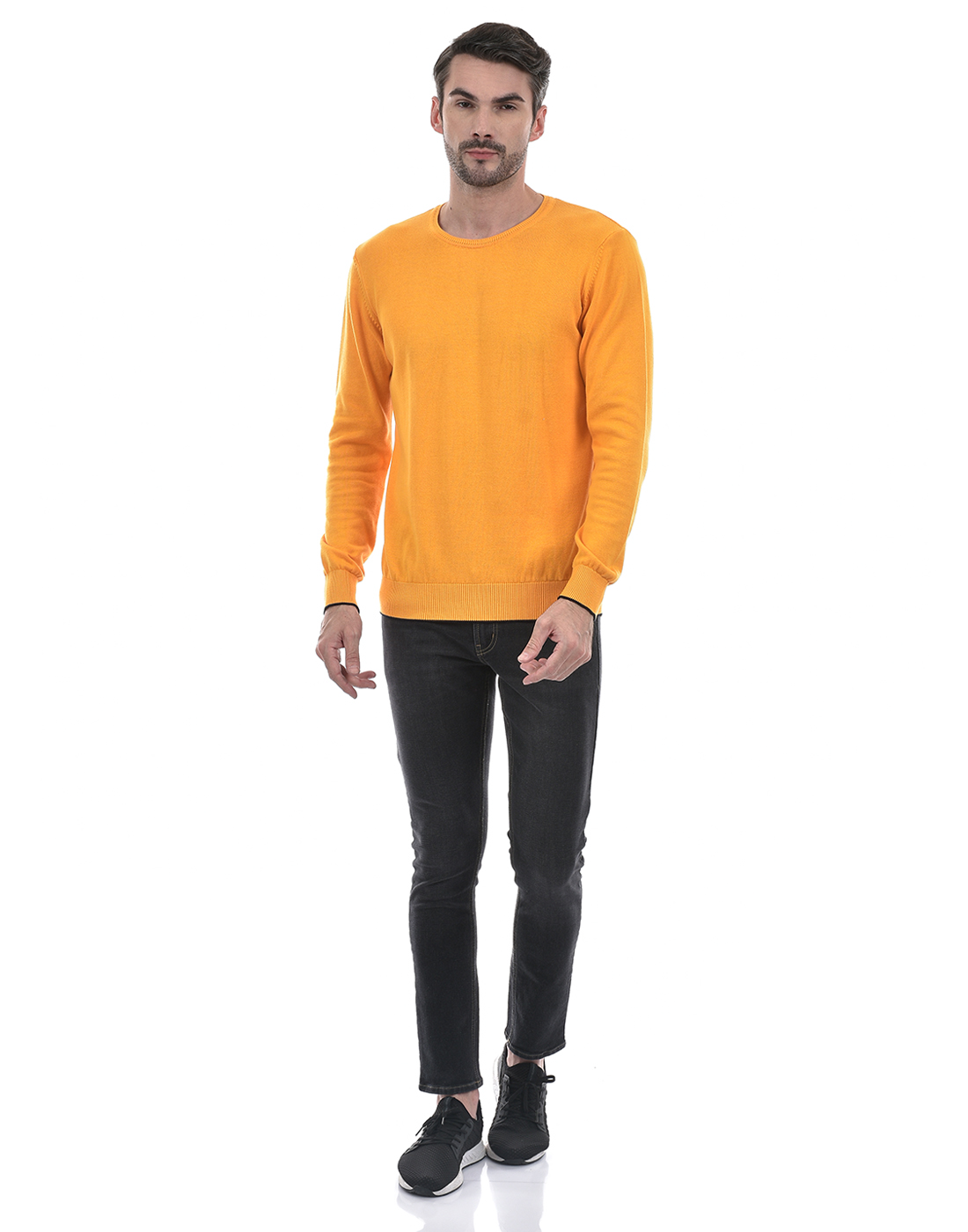 Numero Uno Men Solid Dark Grey Jeans